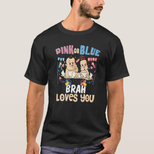 T-shirt Bras rose ou bleu vous aime meilleur frère toujour