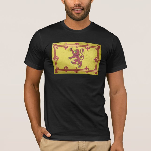 T-shirt Bras royaux de motif de drapeau de l'Ecosse (Devant)