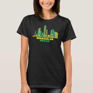 T-shirt Brasilia Brésil Skyline Brésiliens Colorful Brésil