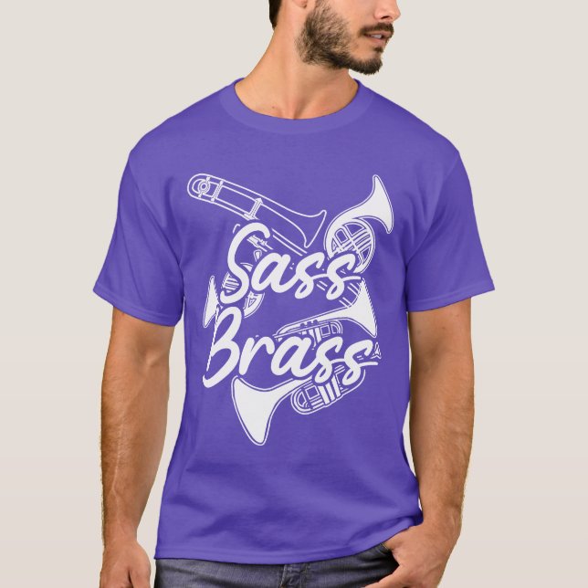 T-shirt Brass Instruments French Hornrumpet retro (Devant)