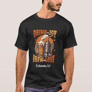 T-shirt Brasser avec amour Verset biblique religieux Brass