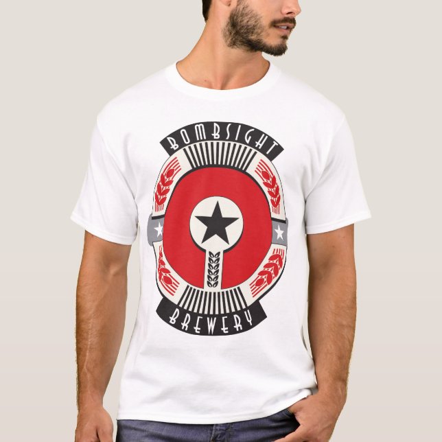 T-shirt Brasserie de viseur de bombardement (Devant)