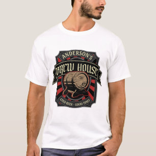 T-shirt Brasserie personnalisée Étiquette Bière Brasserie 