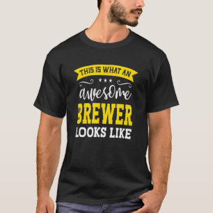 T-shirt Brasserie Titre de l'emploi Employé Travailleur Pr