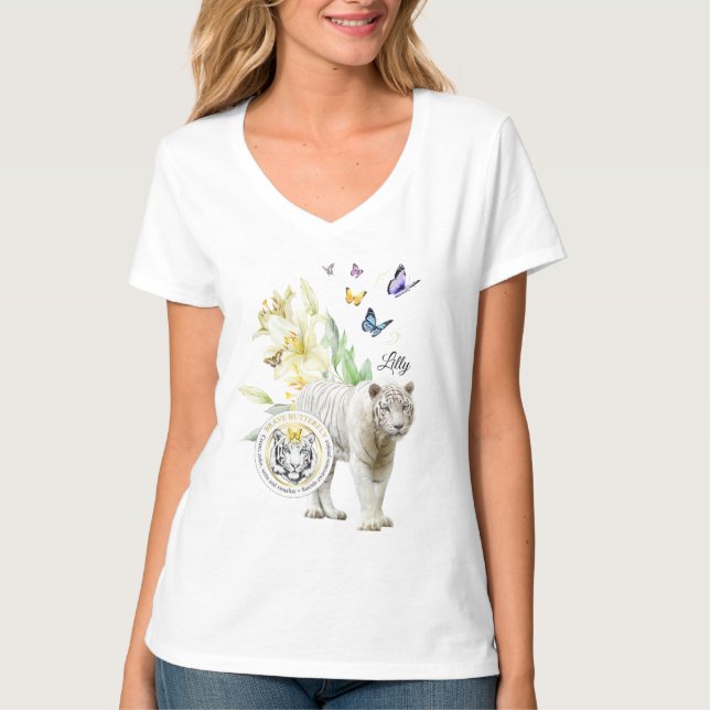 T - Shirt Brave Butterfly Sei der Weiße Tiger des  (Vorderseite)