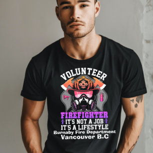 T-shirt Brave pompier prêt à l'action en tenue vibrante