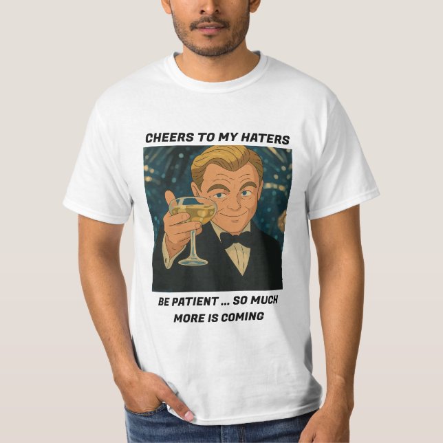 T-shirt Bravo à mes haïteurs - Leonardo DiCaprio mème (Devant)