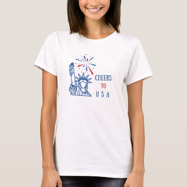T-shirt Bravo aux USA, 4 juillet (Devant)