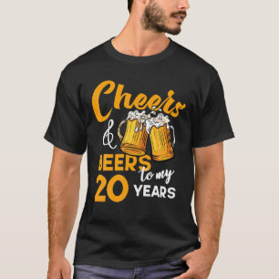 T-shirt Bravo Bières à mon 20 ans Anniversaire Funny 20e