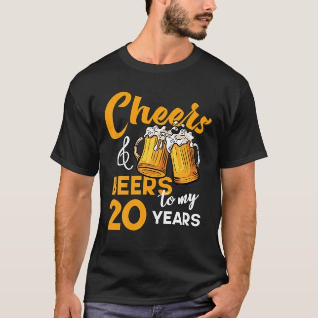 T-shirt Bravo Bières à mon 20 ans Anniversaire Funny 20e (Devant)