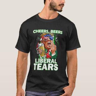 T-shirt Bravo Bières Larmes libérales Trump Holding Bière 