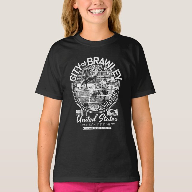 T-SHIRT BRAWLEY CITY CALIFORNIA - CATTLE CALL RODEO (Devant)