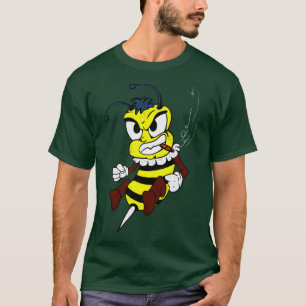 T-shirt Brawling Bee toon Funny Insect Fighter