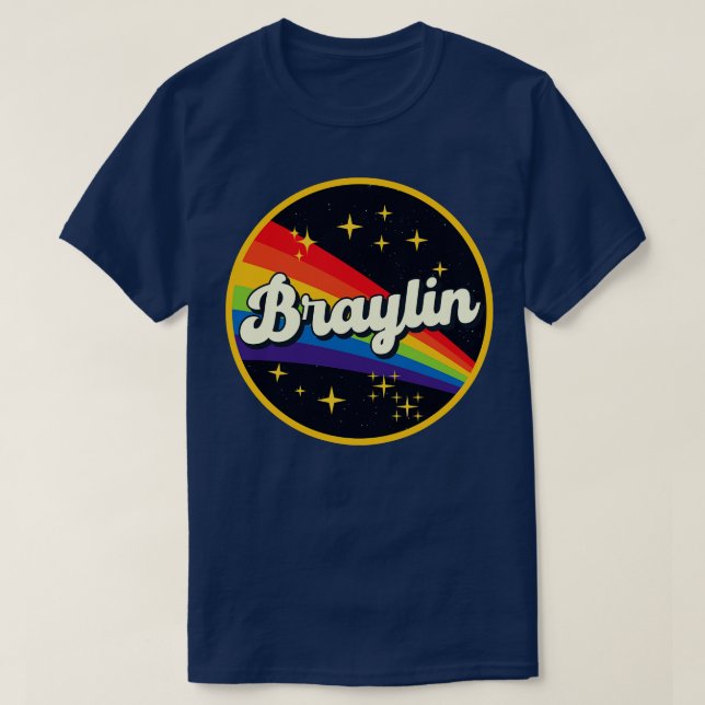 T-shirt Braylin Arc En Arc Dans L'Espace Style Vintage (Design devant)
