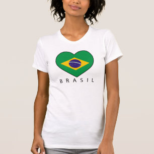T-shirt Brazil Heart Soccer