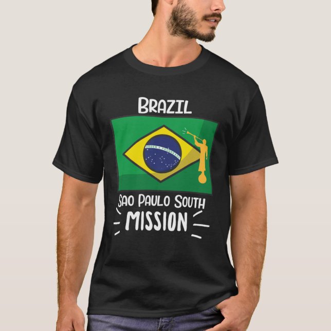 T-shirt Brazil Sao Paulo South Mormon LDS Mission Missiona (Devant)