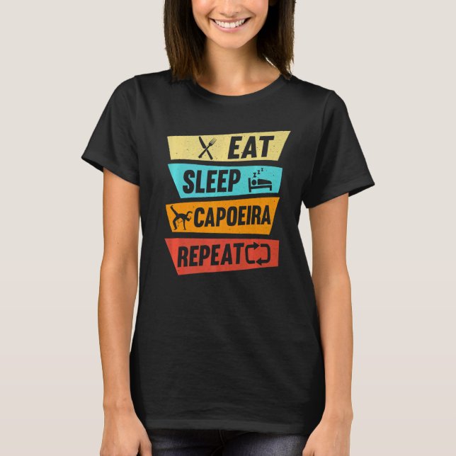 T-shirt Brazilian Capoeira Dance Martial Eatsleep (Devant)