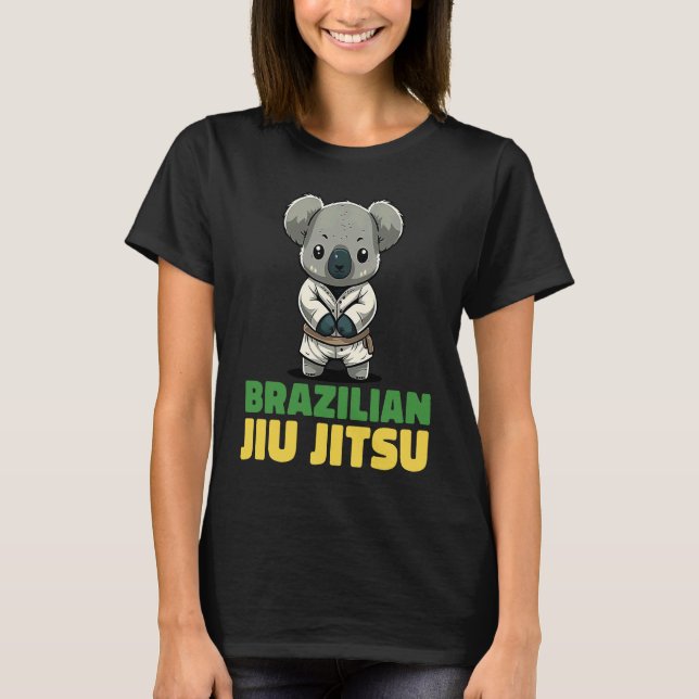 T-shirt Brazilian Jiu Jitsu and Grappling Koala (Devant)