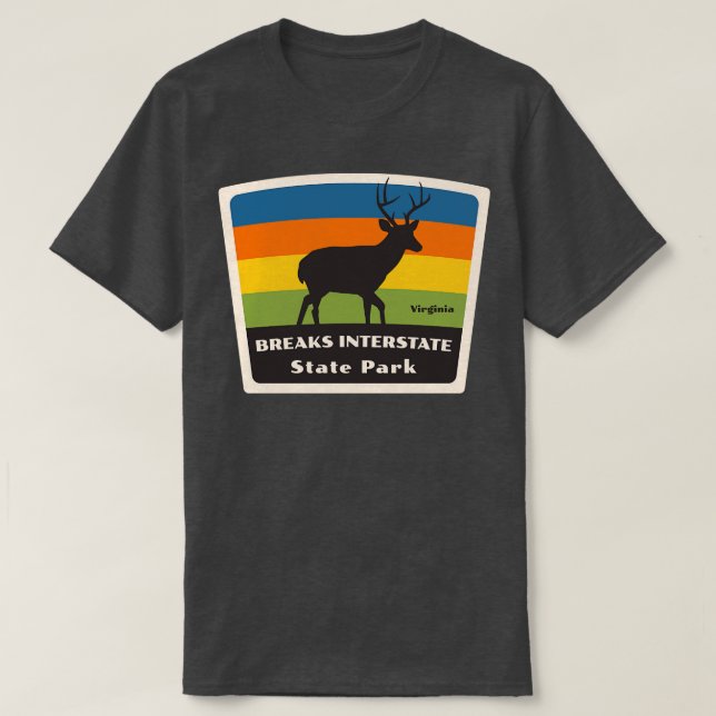 T-shirt Break Interstate State Park Virginia Roaming Deer (Design devant)