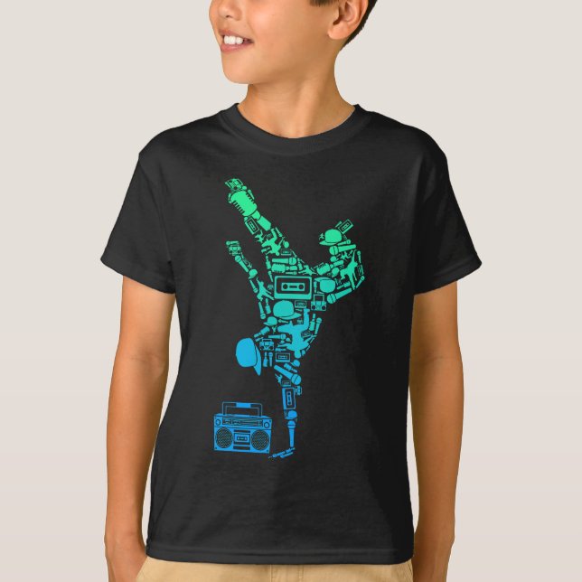 T-shirt Breakdancer Danse avec Hip hop Danse Musique (Devant)
