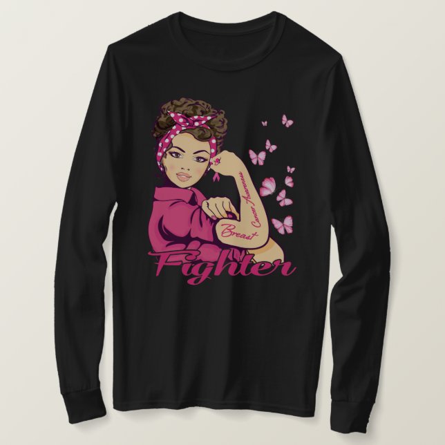 T-shirt Breast Cancer Warrior Awareness Tee Support Believ (Design devant)