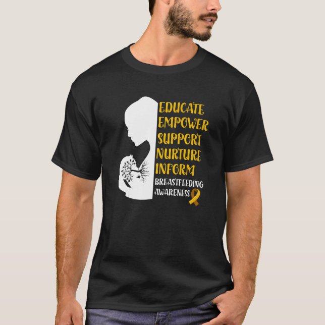 T-shirt Breastfeeding Awareness Family Usa Breast Milk Lac (Devant)