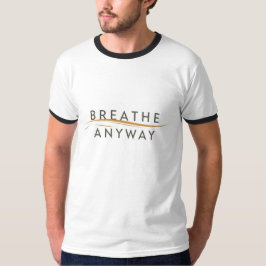 T-shirt Breathe Anyway – Stress Awareness Minimal Yellow 