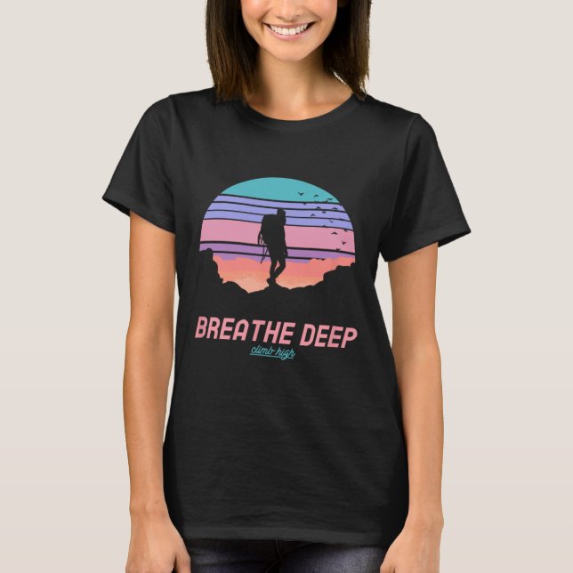 T-shirt Breathe Deep Climb High - Hiking  (Devant)