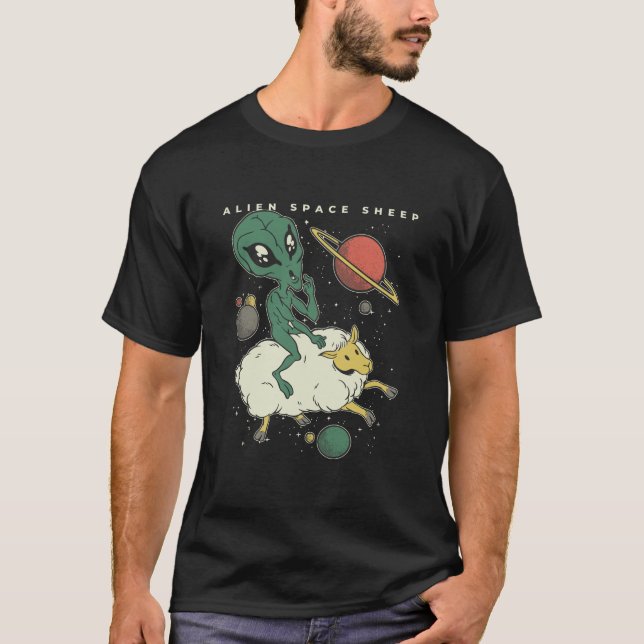 T-shirt brebis spatiale alien (Devant)