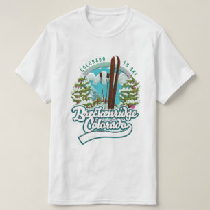 T-shirt Breckenridge, Colorado logo Vintage de ski