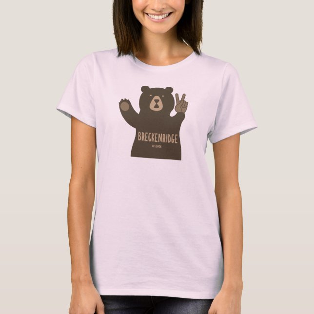 T-shirt Breckenridge Colorado Ours de Paix (Devant)