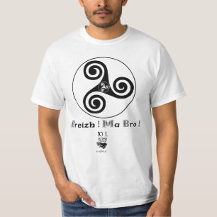 T-shirt Breizh mA Bro ! la Bretagne lundi paye ! triskell
