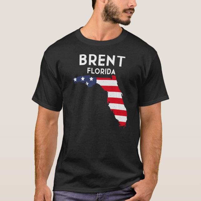 T-shirt Brent Florida USA State America Travel Floridian (Devant)