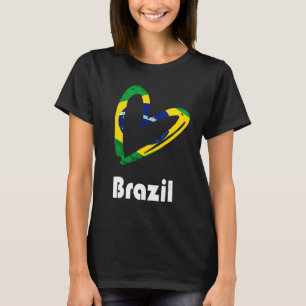 T-shirt Brésil Aimer Brésilien Fierté Racines Brésil Brasi