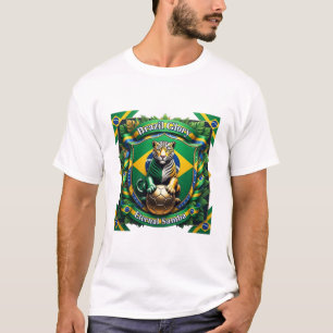 T-shirt Brésil Ascension Éternelle du Jaguar, Cadeau Brési