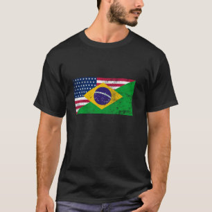 T-shirt Brésil Brasil Soccer USA Amérique Drapeau Jersey H