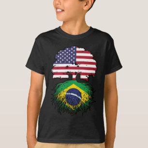 T-shirt Brésil Brésil Amérique États-Unis drapeau des raci