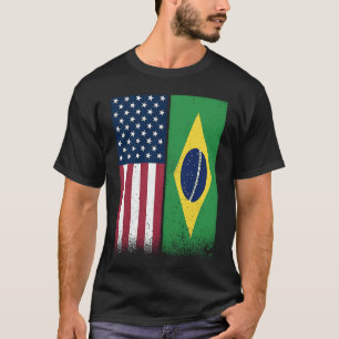 T-shirt Brésil Brésil Brésil Amérique drapeaux Fiers USA B