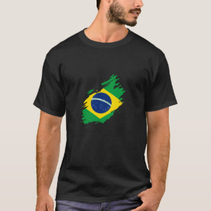 T-shirt Brésil déchiré Drapeau National Pride Sports Fans
