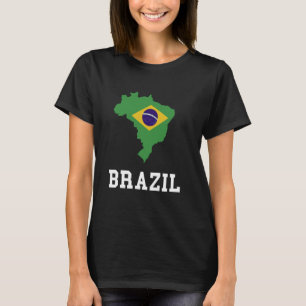 T-shirt Brésil Drapeau Brasil Carte Brésil Fière Patrimoin