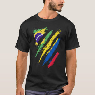 T-shirt Brésil Drapeau Colombie Grosse Patriot Stripes pay