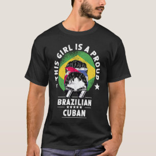T-shirt Brésil Drapeau Cuba Grandissement Femme Citoyenne