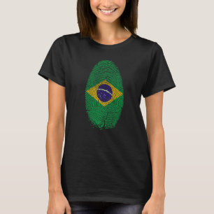 T-shirt Brésil Drapeau Empreinte C'est dans mon ADN pour B