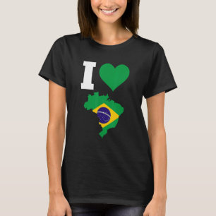 T-shirt Brésil Drapeau pour le Brésil I Love Brésil 1