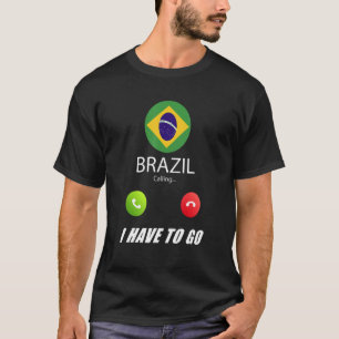 T-shirt Brésil Drapeau Souvenir Le Brésil Appelle