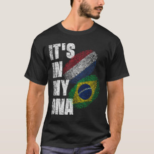T-shirt Brésil Et Pays-Bas Mélangent Le Drapeau Du Patrimo