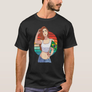 T-shirt Brésil Fierté Brésil Brasil Drapeau Brasileira