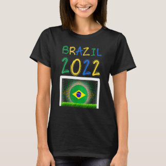 T-shirt Brésil Football 2022 Brésil Drapeau Futebol Graphi