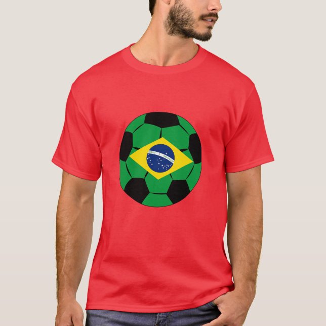 T-shirt Brésil Football Jersey Football Drapeau Brésilien (Devant)
