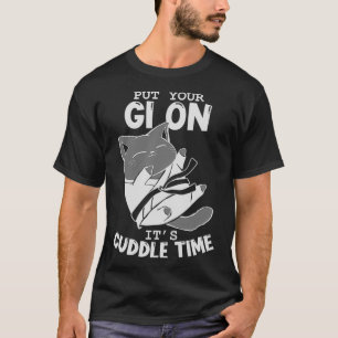 T-shirt Brésil Jiu Jitsu Combattez Le Chat Mettez Votre Gi